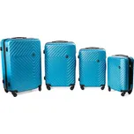 Rogal Tmavě tyrkysová sada 4 pevných plastových kufrů Waves -
