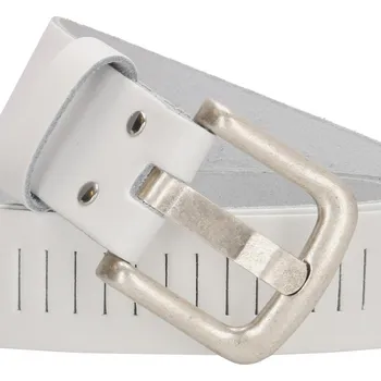 Opasek opasek Midland 3.8 x 95 cm, WHITE, kůže, Hide&Stitches