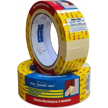 Lepicí páska Papírová maskovací páska Blue Dolphin 3-denní 38mm x 50m Žlutá