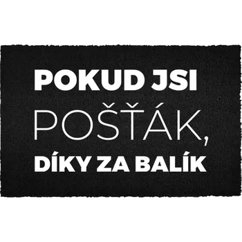 Rohožka Kokosová rohožka černá vstupní do domu | Dárek Děkujeme za balíček