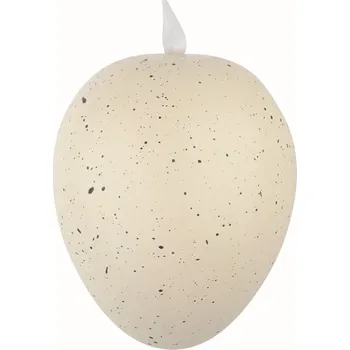 Velikonoční dekorace Velikonoční vejce plastové Kropenaté béžové 15 cm