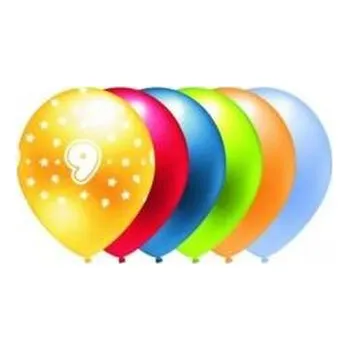 Balónek Balon metalik 9 mix kolorów 5szt