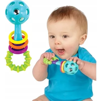 Hračka pro kojence Chrastítko činka senzorická hračka 0 m+ Sassy