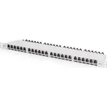 DIGITUS CAT 6A EA patch panel, stíněný, 24portový kryt proti prachu RJ45, 8P8C, 0,5U, šedý RAL 7035 DN-91624S-SL-EA-G