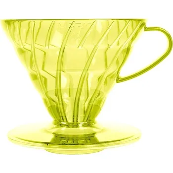 Příprava kávy Hario plastový dripper na kávu V60-02 žlutý (Dripper pro filtrovanou kávu)