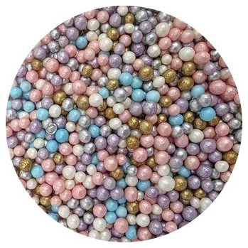 Přisada na vaření a pečení Cukrovo-rýžové perly pastelové mix 5mm 80g - I LOVE CAKES