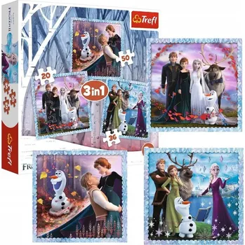 Puzzle PUZZLE 3V1 LEDOVÉ KRÁLOVSTVÍ KOUZELNÝ PŘÍBĚH TREFL