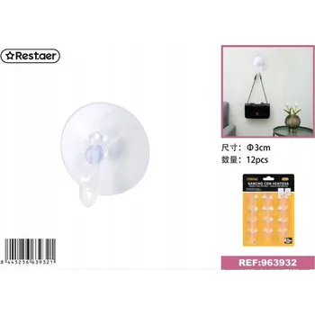 Věšák Průhledný háček na přísavku