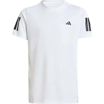 Dětská móda Dětské tričko adidas B Club 3 Stripes Tee White 140 cm