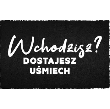 Rohožka KOKOSOVÁ VSTUPNÍ ROHOŽKA ČERNÁ DO DOMU | VESELÝ DÁREK VCHÁZÍŠ?