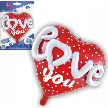Balónek Červený balónek LOVE ve tvaru srdce