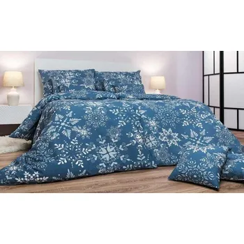 Povlečení Krepové povlečení Slezsko modré 140x220 70x90