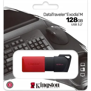 USB flash disk Flash disk Kingston Data Traveler Exodia M 128 GB USB 3.2 červený