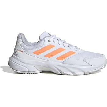 Dámská tenisová obuv Dámská tenisová obuv adidas Courtjam Control 3 Tennis Shoes Ftwr White/Beam Orange/Crystal White EUR 41 1/3