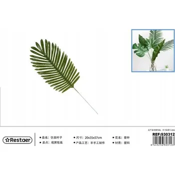 umělá květina Umělý palmový list 57 cm zelený - dekorace do interiéru