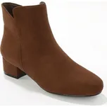 Blancheporte Kotníkové boty na podpatku z textilního mikrovlákna