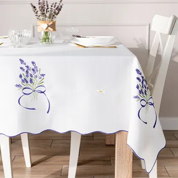 ubrus LEVANDULOVÁ LOUKA Ubrus s výšivkou 140 Cm x 240 cm