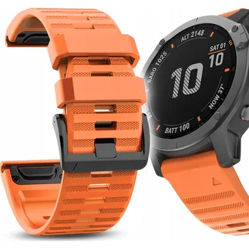 Řemínek na hodinky Řemínek JG Smart pro Garmin 26mm oranžový