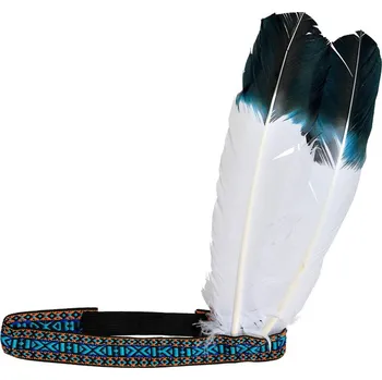 Karnevalový doplněk Indiánská čelenka s 2 brky