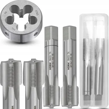 Závitořezný nástroj Závitníky + Závitová očka M18x1 Sada HSS Ruční Kompletní Sada Závitníků K