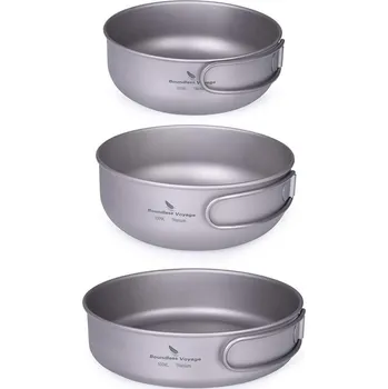 Horské kolo Sada 3 kusů titanových pánví - 500 ml, 550 ml, 650 ml