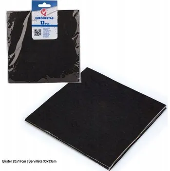 Papírový ubrousek Elegantní černé papírové ubrousky 12 kusů