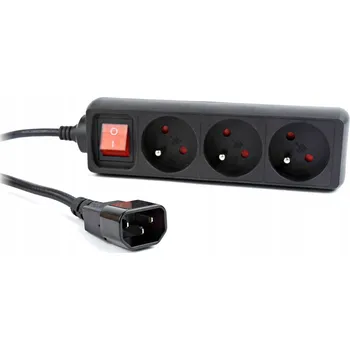 Elektrická zásuvka Zásuvková lišta Gembird 0,6 m se 3 zásuvkami