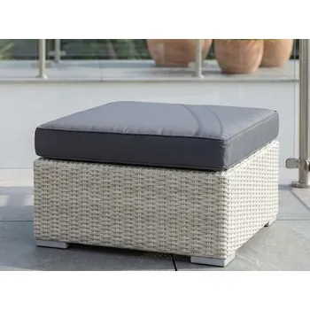 Nünning nábytek Umělý ratan Podnožka latte/šedá