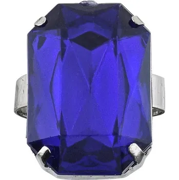 Karnevalový doplněk Prsten s velkým kamenem Barva: blankytně modrý