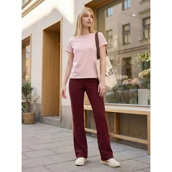 Sinsay - Bavlněné tričko z hustého interlockového úpletu - pastelová růžová - 231HB-03X - 231HB-03X-XXL