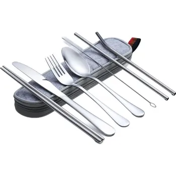 Horské kolo Sada cestovních příborů - Stříbrná, 8 kusů