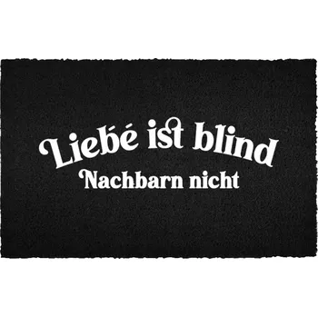 Rohožka Černá kokosová rohožka vstupní do domu | Slepá láska Dárek 40x60cm