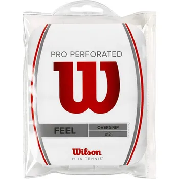 Tenis Vrchní omotávka Wilson Pro Overgrip Perforated White (12 Pack)