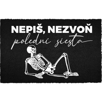 Kokosová rohožka černá vstupní dekorativní | Veselý Dárek Siesta