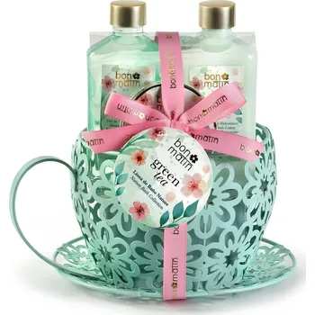 Sprchový gel Sada - Sprchový gel 175 ml, tělové mléko 175 ml, peeling 50 ml, houbička, ŠÁLEK