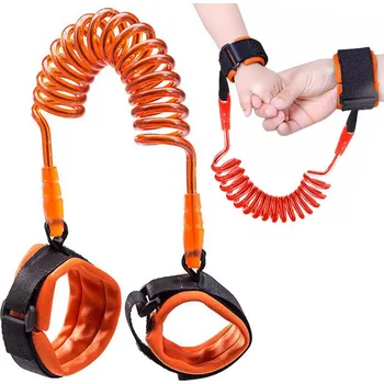 Vodítko pro psa Verk Group VODÍTKO S POSTROJEM PRO DÍTĚ PROTI ÚTĚKU ZTRACENÁ BARVA ORANŽOVÁ