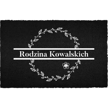 Rohožka ČERNÁ ROHOŽKA 40X60 S TVÝMI INICIÁLAMI - PERSONALIZOVANÁ ROHOŽKA DO DOMU - TREND