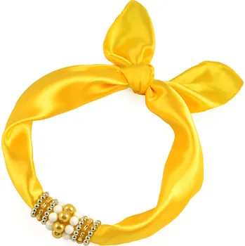 Šátek Magotex Šátek s bižuterií Letuška - zlatavě žlutý