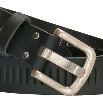 Opasek opasek Midland 3.8 x 115 cm, black, kůže, Hide&Stitches