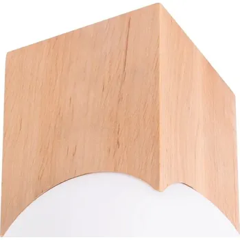 Stropní Svítidlo stropní svítidlo SOLIS 1 natruralní dřevo bílá SL.1407 SOLLUX