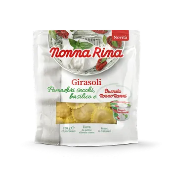 Nonna Rina Girasoli se sušenými rajčaty, bazalkou a Nonno Nanni Burratou