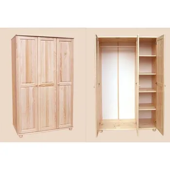 Šatní skříň Skříň masiv borovice 3 Odstín: Olše