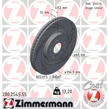 Brzdový kotouč Brzdový kotouč ZIMMERMANN 200.2545.55