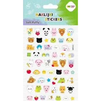 Set školních potřeb Naklejki 3D Soft Puffy Animals 110x205 HAPPY COLOR