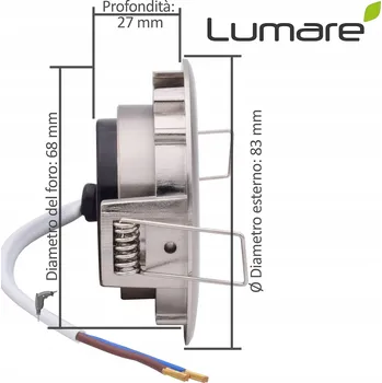 Kulaté Stropní Svítidlo 27 mm stropní reflektor 4W sada 3 teplá bílá