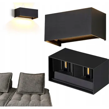 Nástěnné svítidlo LED FASÁDNÍ SVÍTIDLO NÁSTĚNNÉ 20W VENKOVNÍ ZAHRADNÍ SVĚTLO HORE DOLŮ ALU