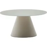 Světle šedý kulatý konferenční stolek se skleněnou deskou ø 80 cm Wilshire – Kave Home ID_1832306