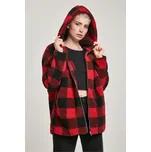 Urban Classics Dámská bunda Sherpa Oversized Check s kapucí