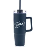 Giftela PÁTEK - tmavě modrý cestovní hrnek s průhledným víčkem