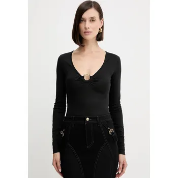 Pánské tričko Tričko s dlouhým rukávem Just Cavalli 79PAH638.J0253 černá 99X, vel. S